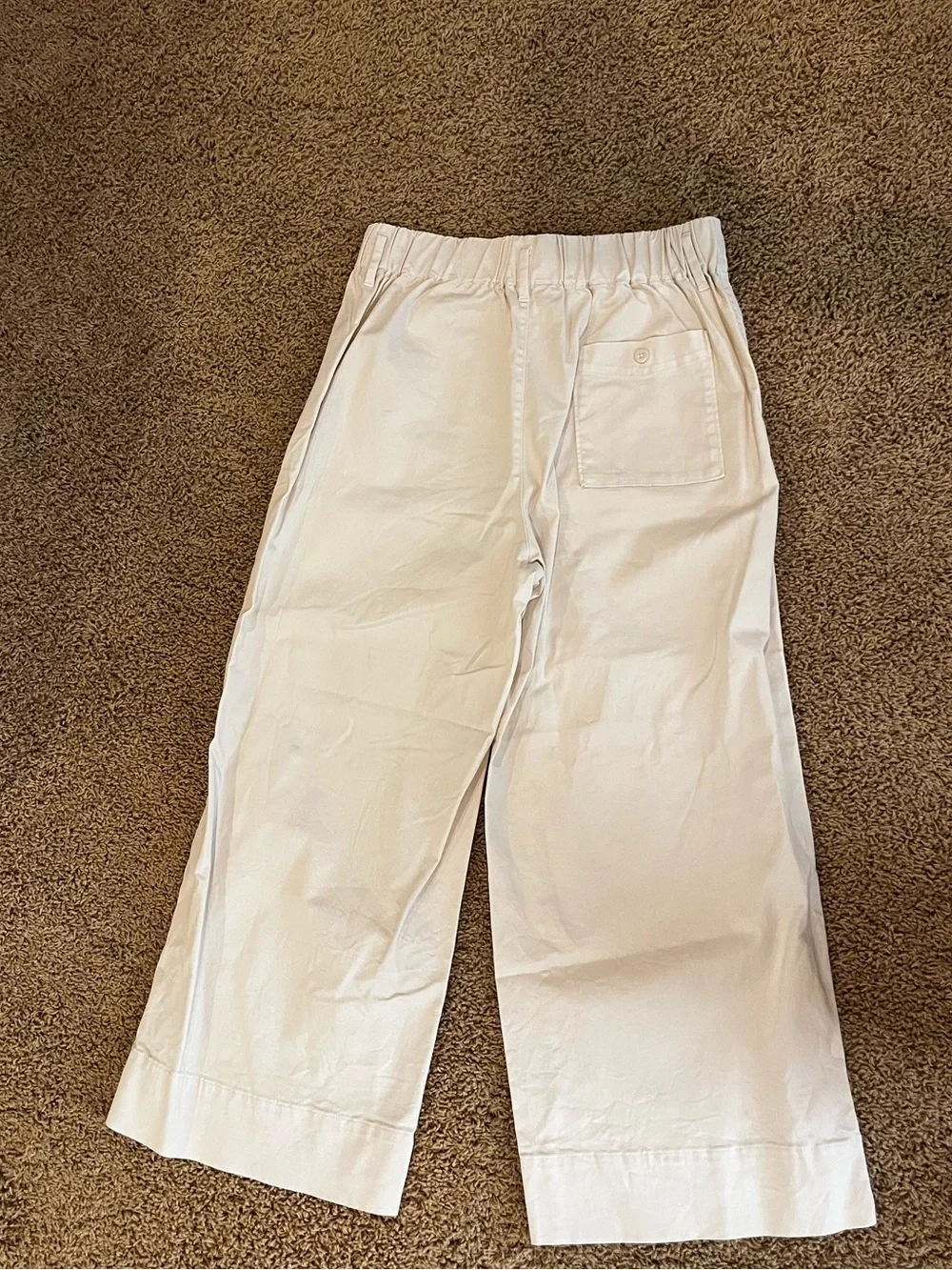 J. Crew straight leg Cotton Pants in Cream